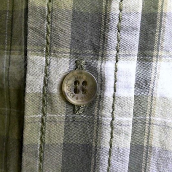 Dolce & Gabbana Men's Green Casual Button Up Shirt Sz 56 - Picture 10 of 12